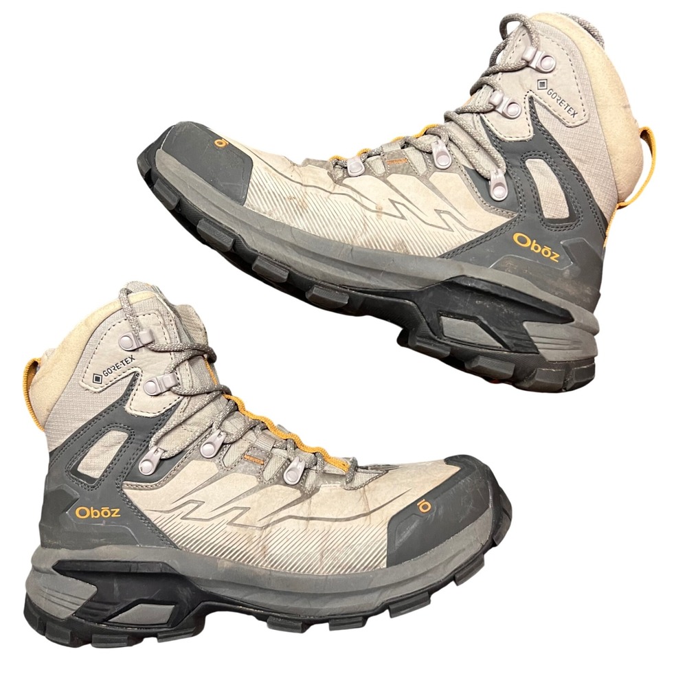 Oboz Bridger Ridge Mid GORE-TEX Hiking Boots Gray Womens 11 Mens 9.5 GTX walking